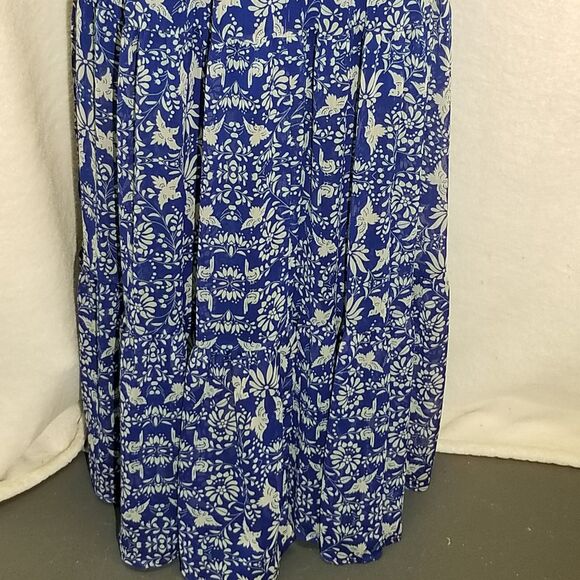 Xhilaration M Dress Maxi Blue Bird of Paradise Chiffon Boho Cottagecore Whimsy - Picture 2 of 10